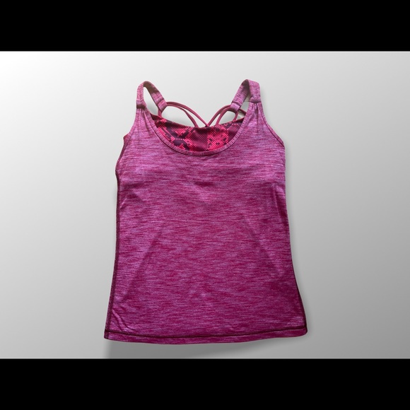 Lululemon Sunset Salutation Tank Top Cranberry Snake Size 4 - Picture 3 of 8